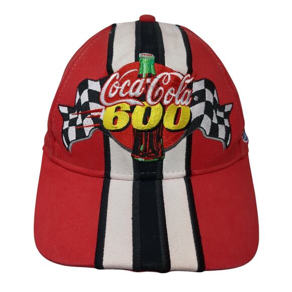 Coca-Cola 600 Strapback Hat Red One Size Adjustable Embroidered Chase - Picture 1 of 9